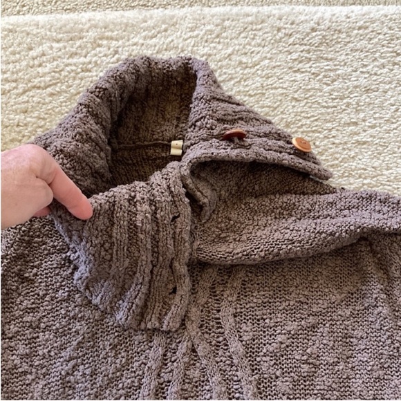 Anthropologie Moth Cowl Button Neck Sweater - Picture 5 of 9